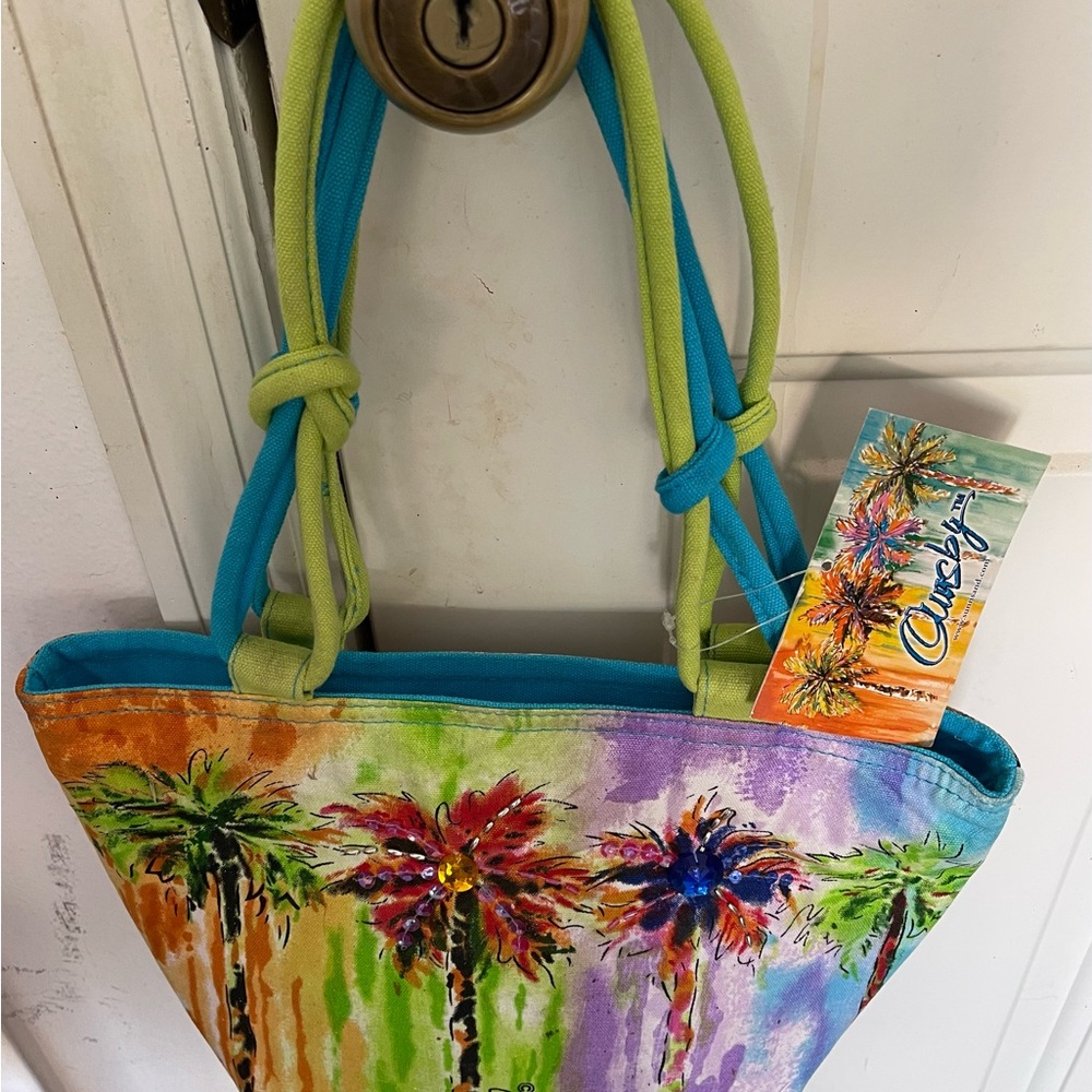 Colorful Palm Tree Tote Bag